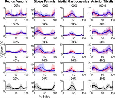 Effects of simulated hypo-gravity on lower limb kinematic and electromyographic variables during anti-gravitational treadmill walking